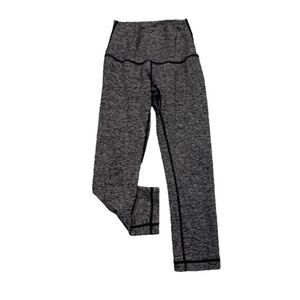 Lululemon High Times Womens Yoga Leggings Capri Jacquard Black White T30416 Sz 4